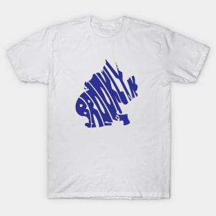 Brooklyn Blue Map T-Shirt